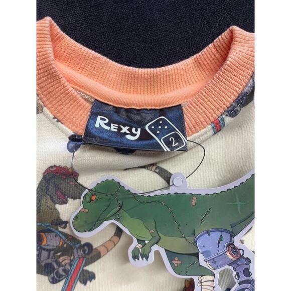 Rexy Girl's Long Sleeve Dinosaur Dress Size 2 - Picture 3 of 4